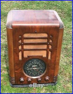 Antique Zenith Tombstone Wood Tube Radio Model 5S127 Will Ship