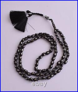 Antique black coral Makawy -worry beads-komboloi strand-96 beads strand