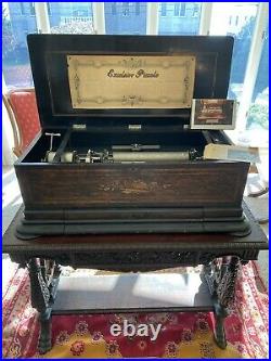 Antique c1800s Cylinder Music Box Excellent Condition Works Perfectly