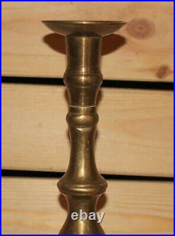 Antique hand made bronze candle holder candlestick
