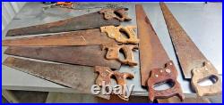 Antique hand saws lot of 6