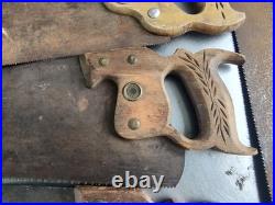 Antique hand saws lot of 6