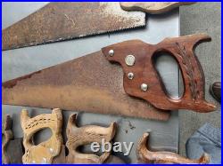 Antique hand saws lot of 6
