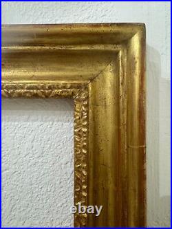 Antique real gold leaf picture frame 13 x 16 3/4 closed corner handmade