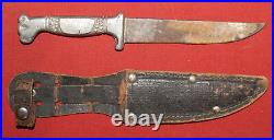 Antique small hunting knife with sheath