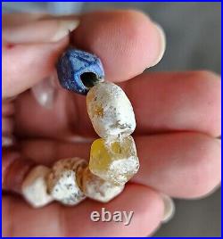 Antique stone beads, collection of excavated stone beads, Roman (V948)