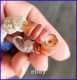 Antique stone beads, collection of excavated stone beads, Roman (V948)