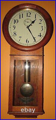 Antique/vintage Ansonia Standard Weight Driven Wall Regulator Clock Time Piece