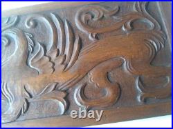 Antique wood carved dragon 8 x 16