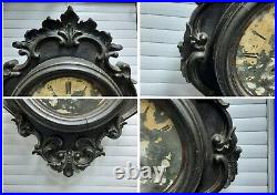 Antiques, old, vintage, rare, retro, Wooden Wall Clock Russian Empire Home Decor