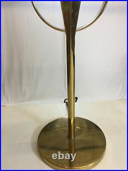 Art Deco Gold Chrome Antique Table Lamp Pair
