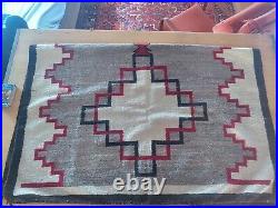 Auth Antique early 1900's Navajo Rug / Blanket Wool Beauty 4x5.4 ft