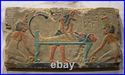 Authentic ANCIENT EGYPTIAN ANTIQUES Stela for Anubis God Of Mummification BC