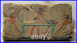 Authentic ANCIENT EGYPTIAN ANTIQUES Stela for Anubis God Of Mummification BC