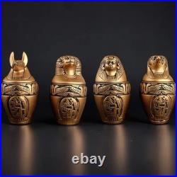 Authentic Ancient Egyptian Antique 4 Canopic Jars sons of Horus Rare Egyptian BC