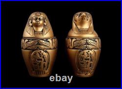 Authentic Ancient Egyptian Antique 4 Canopic Jars sons of Horus Rare Egyptian BC
