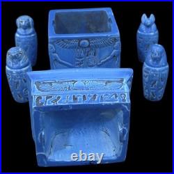 Authentic Ancient Egyptian Antique Rare of Canopic Box Figurine Egyptian BC