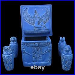 Authentic Ancient Egyptian Antique Rare of Canopic Box Figurine Egyptian BC