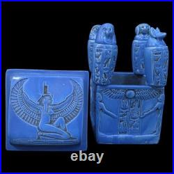 Authentic Ancient Egyptian Antique Rare of Canopic Box Figurine Egyptian BC