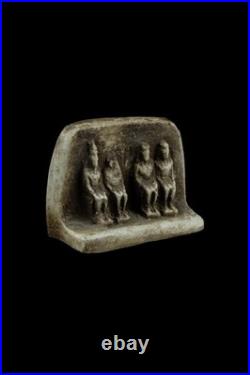Authentic Ancient Egyptian Antiques Of FOUR Seated Pharonic Figures EGYPTIANS BC
