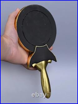 Authentic Ancient Egyptian Artifact Rare Hathor Mirror covered By gold leaf BC