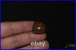 Authentic Ancient Large Banded Agate Carnelian Stone Bead in Perfect Condition