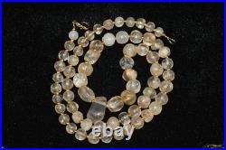 Authentic Ancient round Roman Crystal Stone Bead necklace in very good Condition