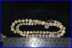 Authentic Ancient round Roman Crystal Stone Bead necklace in very good Condition