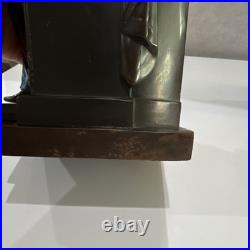 Authentic Antique Jennings Bros. Abraham Lincoln Seated Bookends (Matched Pair)