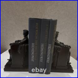 Authentic Antique Jennings Bros. Abraham Lincoln Seated Bookends (Matched Pair)