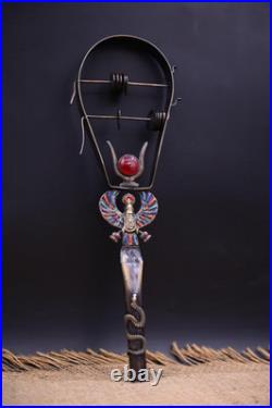 Authentic Copper Pharaonic Scarab sistrum Unique Ancient Egyptian Antiquities BC