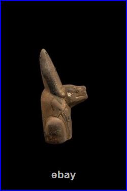 Authentic Egyptian Head Rare Egyptian Antiquities God Anubis Pharaonic BC