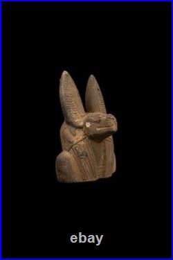 Authentic Egyptian Head Rare Egyptian Antiquities God Anubis Pharaonic BC