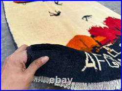 Authentic Handmade Afghan War Wool Rug Unique Tribal Collectible Decor 3 x 2 Ft