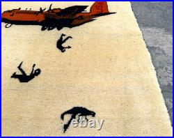 Authentic Handmade Afghan War Wool Rug Unique Tribal Collectible Decor 3 x 2 Ft