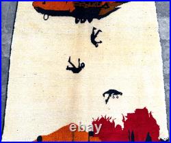 Authentic Handmade Afghan War Wool Rug Unique Tribal Collectible Decor 3 x 2 Ft