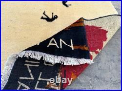 Authentic Handmade Afghan War Wool Rug Unique Tribal Collectible Decor 3 x 2 Ft