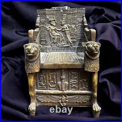 Authentic King Tut Throne 18cm Height Ancient Egyptian Pharaoh Artifact