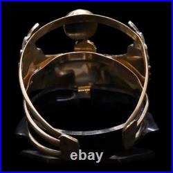 Authentic Rare Ancient Egyptian Winged Isis Ring Red Stone Amulet 1200 BC