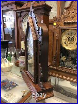 Beautiful Antique Ingraham Old Wood Steeple Mantle Parlor Kitchen Chime Clock