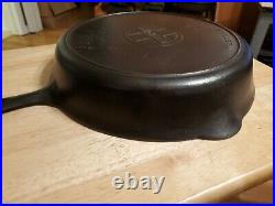 Beautiful Griswold 716c Large Block Logo No. 10 With Heat Ring Cast Iron Skillet