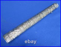 Beautiful Silver Tone 9 Antique Mezuzah Case