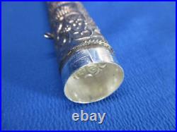 Beautiful Silver Tone 9 Antique Mezuzah Case