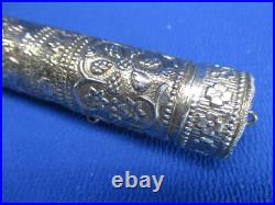Beautiful Silver Tone 9 Antique Mezuzah Case