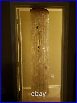 Beautiful Vintage 70's Large 5' CAPIZ Shell Hanging Lamp PreOwned