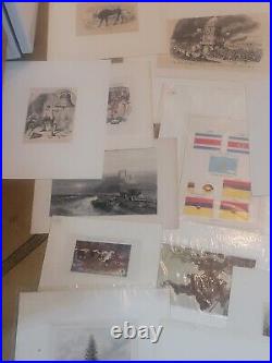 Big LOT of ANTIQUE Collectible Etchings. Closing Art Store