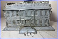 Big antique 1875 US Centennial enamel Cast Iron Still Bank Independence Hall