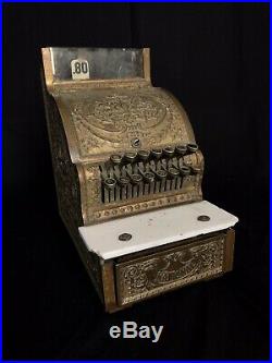 Brass Antique National Cash Register