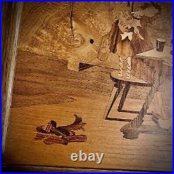Buchschmid & Gretaux Wood Inlay Tavern Tray Used Very Good As Is. Vintage German
