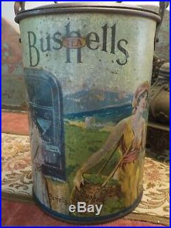 Bushells Tea tin, very rare Antique Vintage Billy